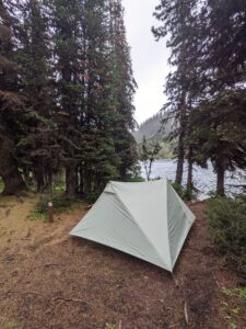 Tent at Beatty Lake.